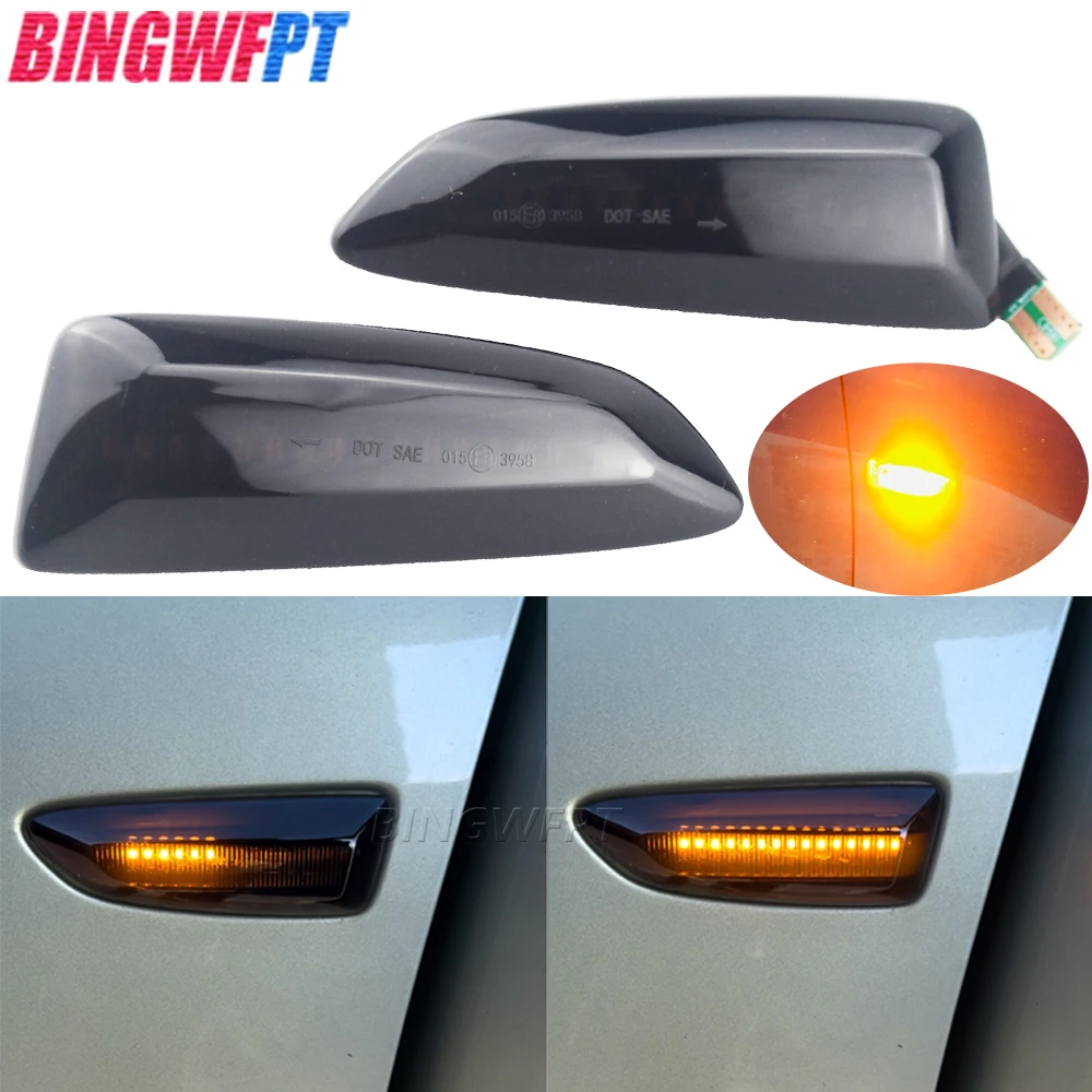 

For Opel For Vauxhall Astra J K Crossland X Grandland Insignia B Zafira C LED Dynamic Turn Signal Light Side Fender Marker Lamps