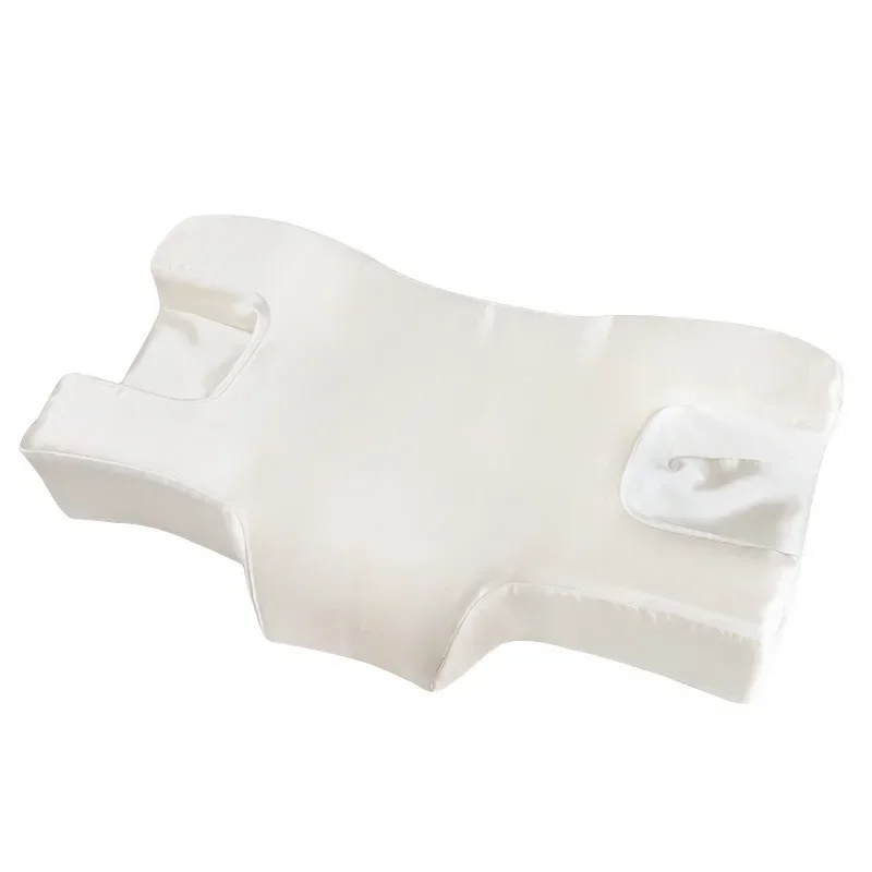 Almohada antiarrugas de espuma viscoelástica para dormir, cómodo y suave cojín para el cuidado de la piel, protección para el cuello, W2313