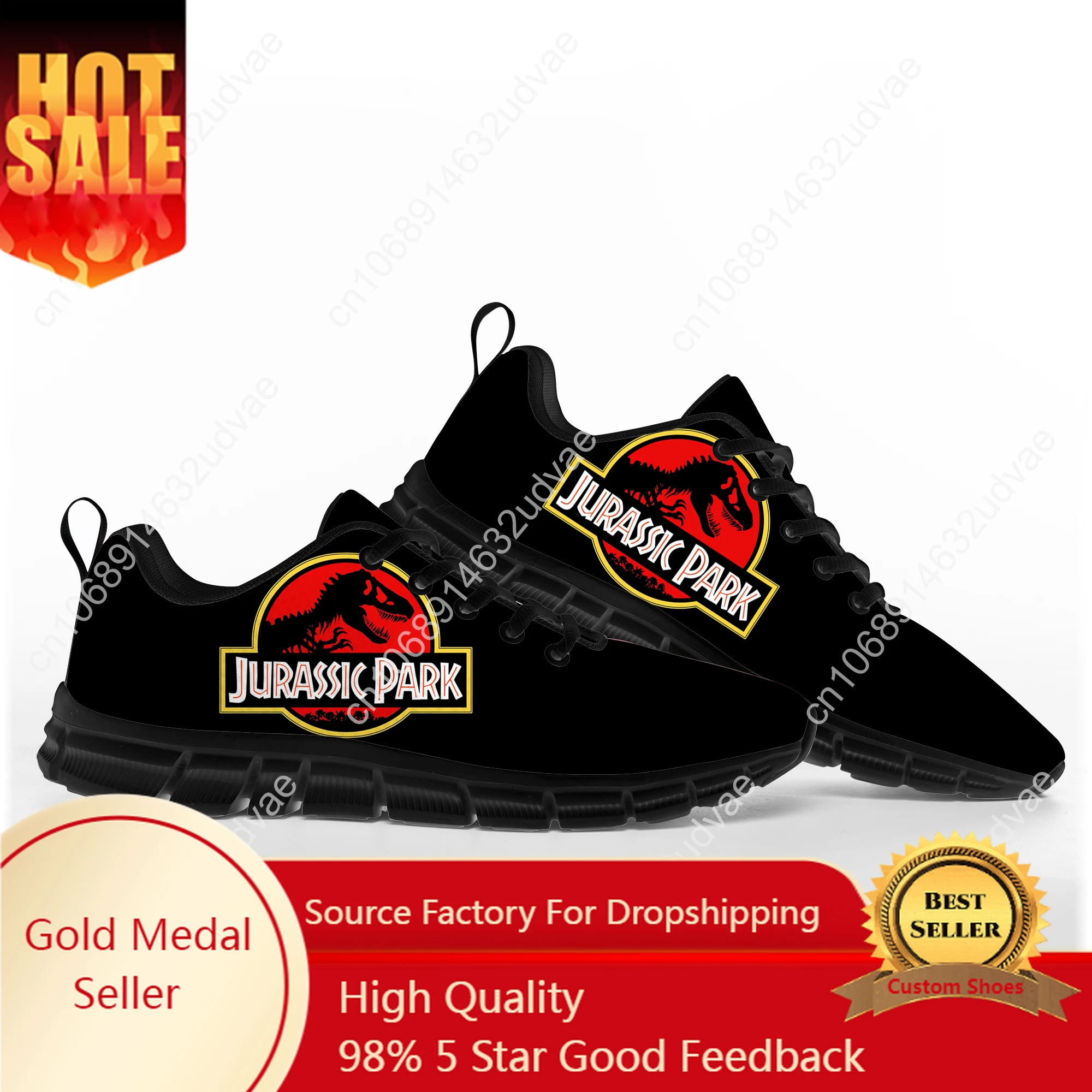 Dinosaur World Cartoon Jurassic Park Chaussures de sport Hommes Femmes Adolescent Enfants Enfants Baskets Personnalisé Haute Qualité Couple Chaussure