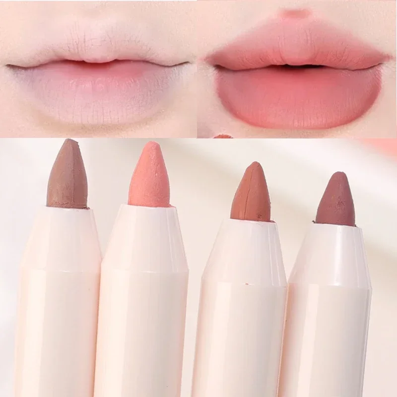 Lápiz labial mate Sexy, delineador de labios duradero, Nude, resistente al agua, antiadherente, taza, delineador de labios, contorno de pluma, belleza coreana, Cosméticos de maquillaje