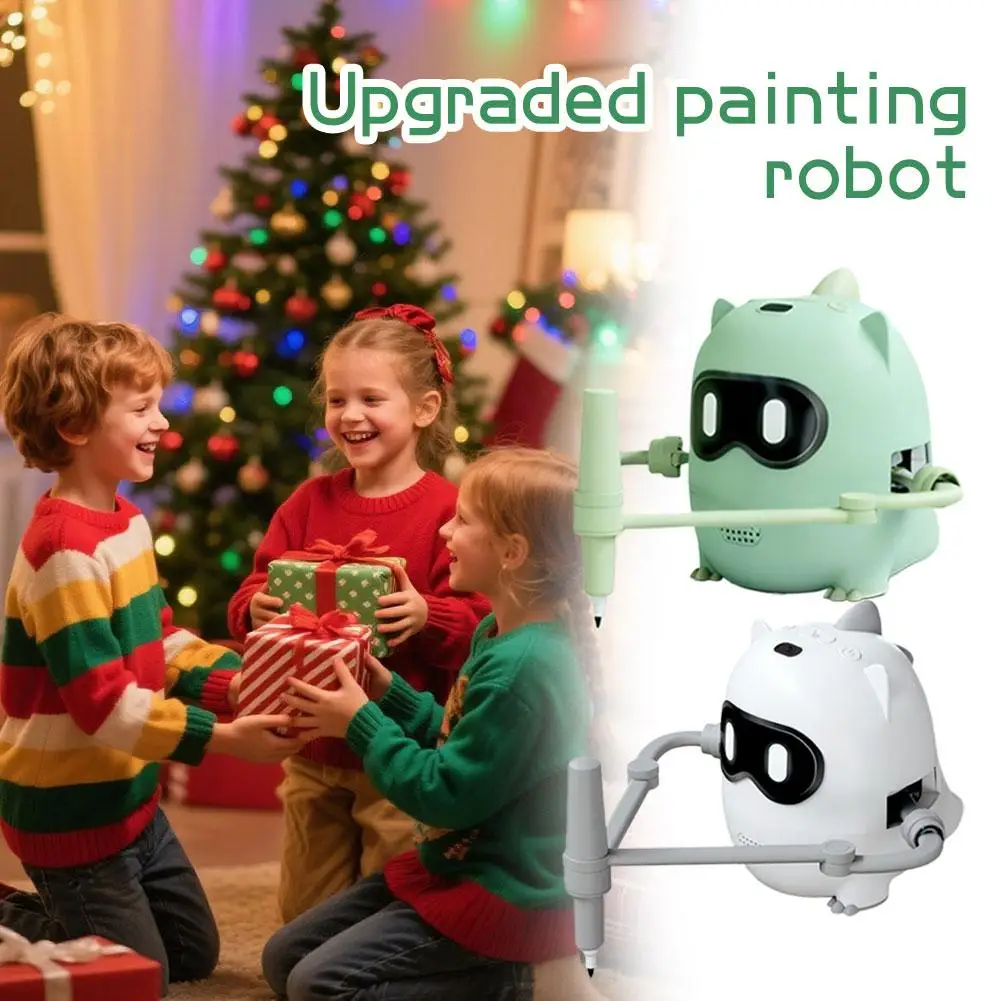 Robot de dibujo educativo interactivo, Robot de dibujo mejorado para niños, rompecabezas, juguete de educación temprana, Robot inteligente para niños