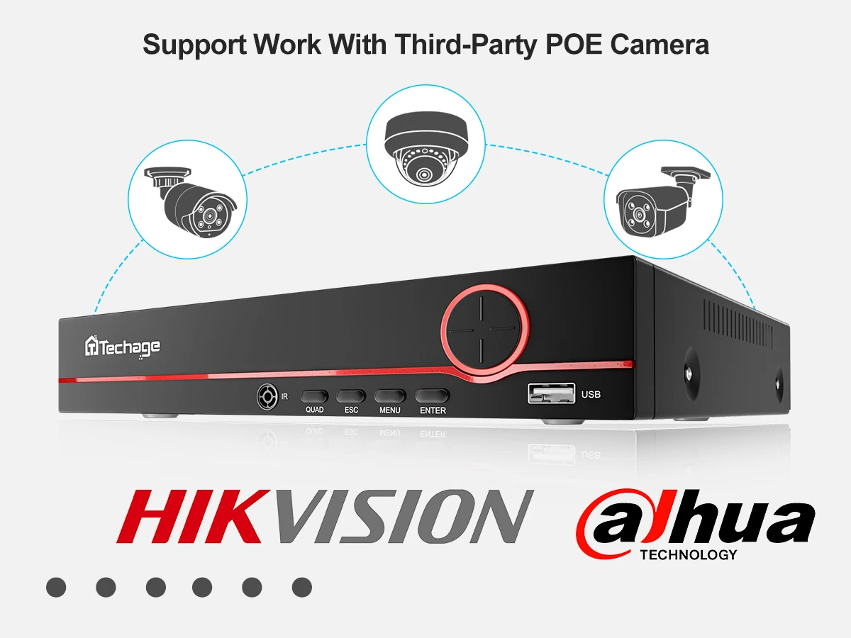 H.265 8CH 4K 8MP 5MP 4MP 1080P POE NVR Network Video Security Surveillance Recorder Up to 16CH for CCTV System POE IP Camera