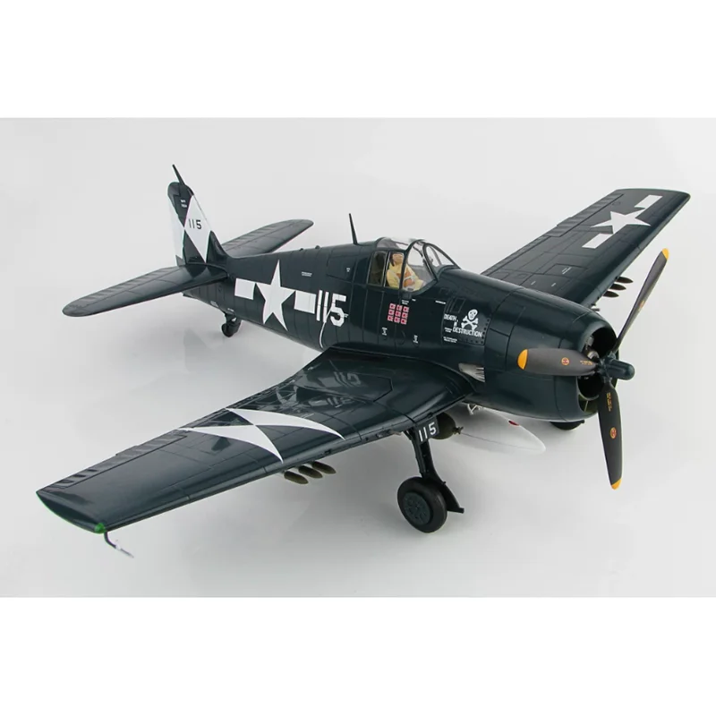 HM 1/72 Scale HA0306 F6F-5 Hellcat VF-83 Essex Aircraft Carrier 1945 Die-cast Alloy Aircraft Model Collectible Decorative