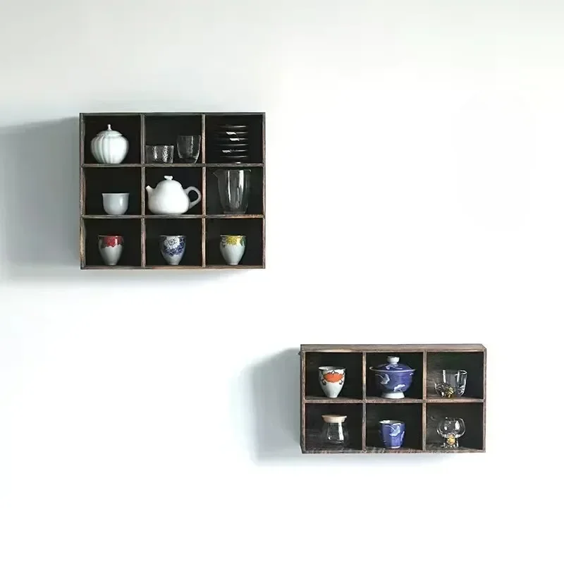 Modern Minimalist Solid Wood Cup Holder Desk Organizer Tea Storage Rack Elegant Home Solution Stylish Tea Stand Multi-functional