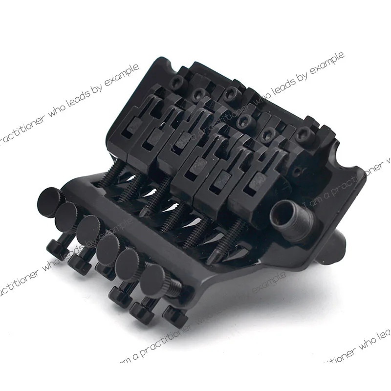 Electric guitar accessories, double-rocker bridge, vibrato system, pull board, vibrato set, black and silver.