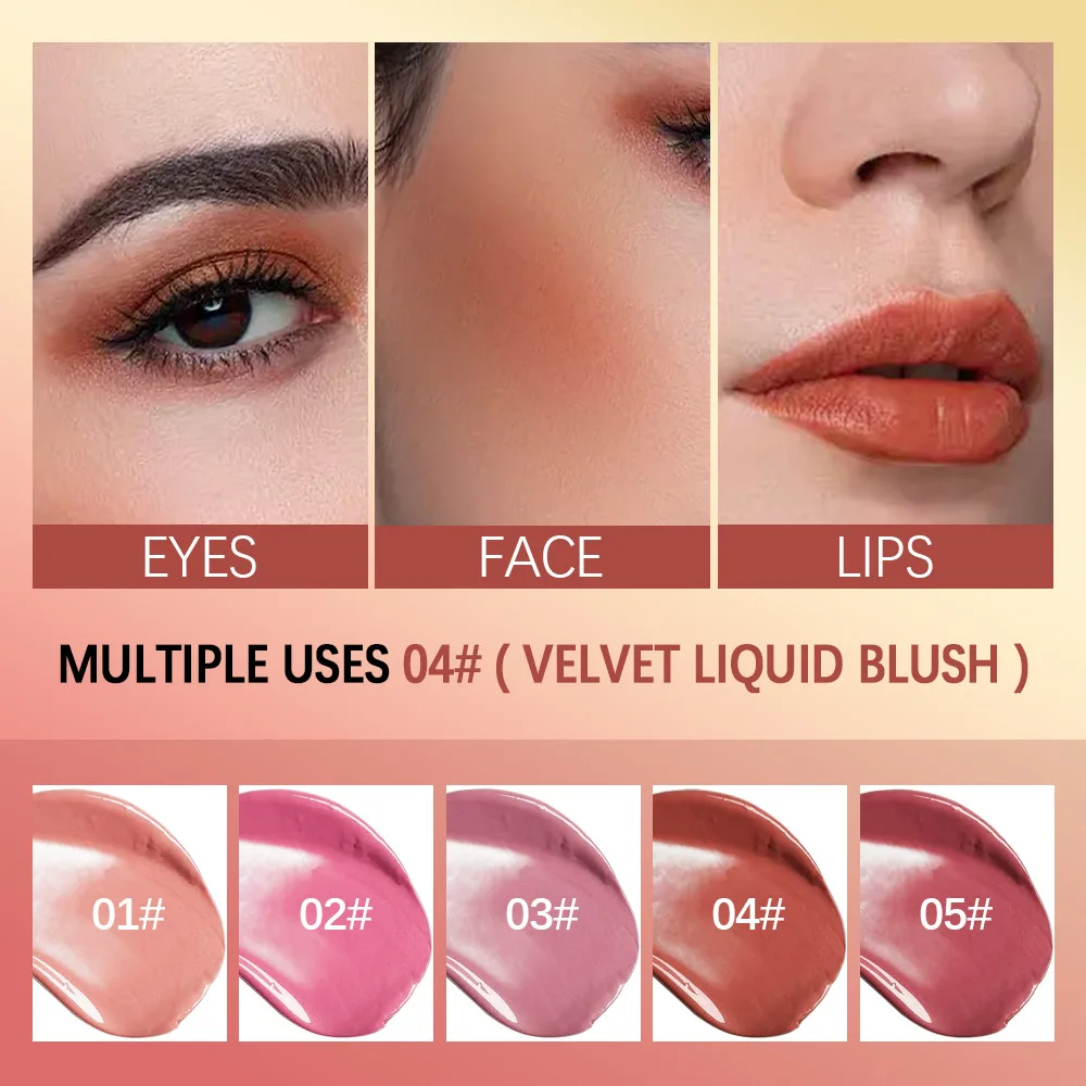 Flüssiges Rouge Samt matt Rouge Gesicht Pigment wasserdicht langlebige Schönheit natürliche feuchtigkeit spendende Rouge erröten Make-up Kosmetik