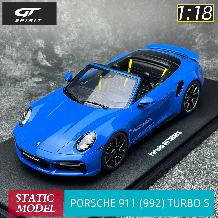 GT Spirit 1:18 scale New PORSCHE 911 (992) TURBO S car model Sports car static display pieces Holiday gift collection for friend