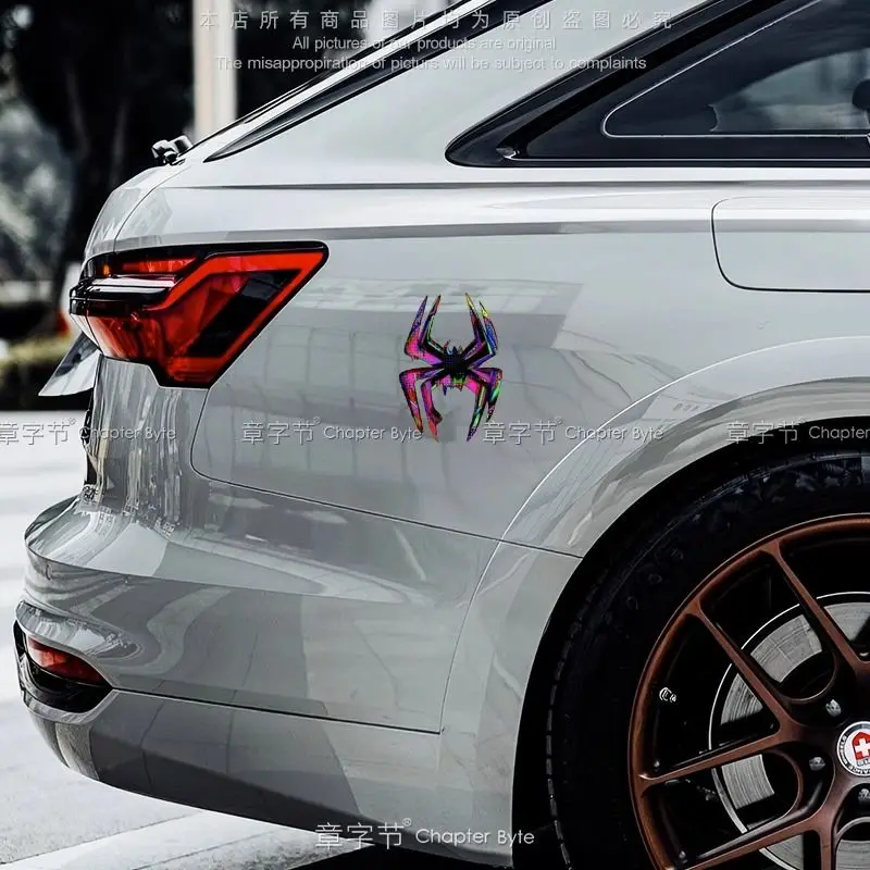 2024 New Marvel Spider-Man Exquisite Creative Animation Character Reflective Car Sticker Simple Trendy Cool Cartoon Sticker