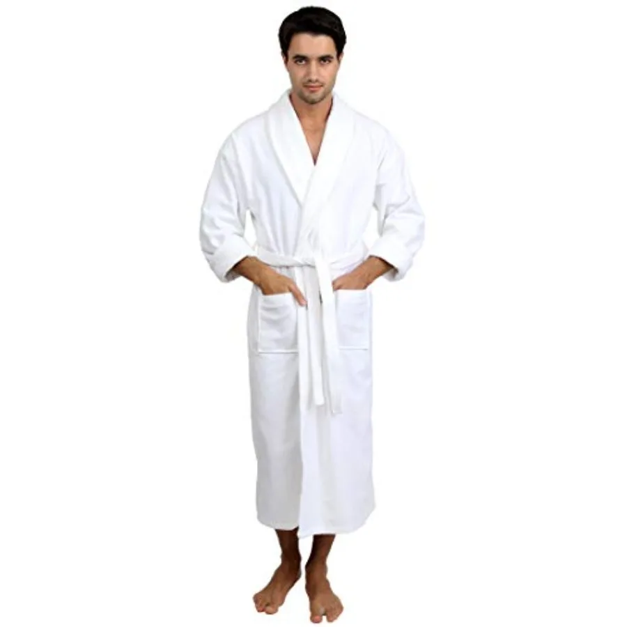 

Мужской хлопковый халат из махровой ткани класса люкс для спа-салонов
