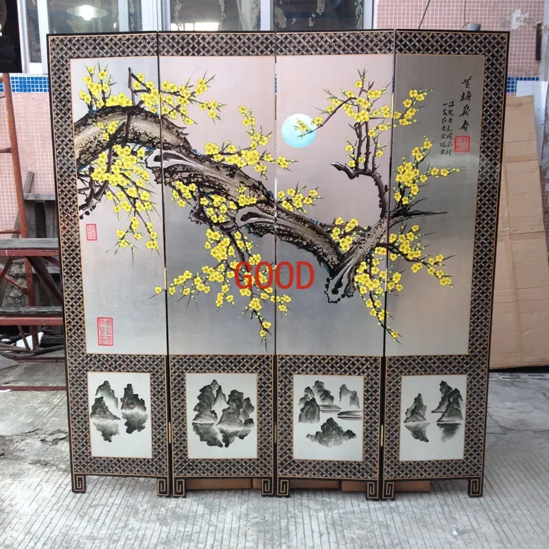 Hand Painting Huangmei Spring-Telling Paintings Hotel Furniture Live Decoration Background Wall