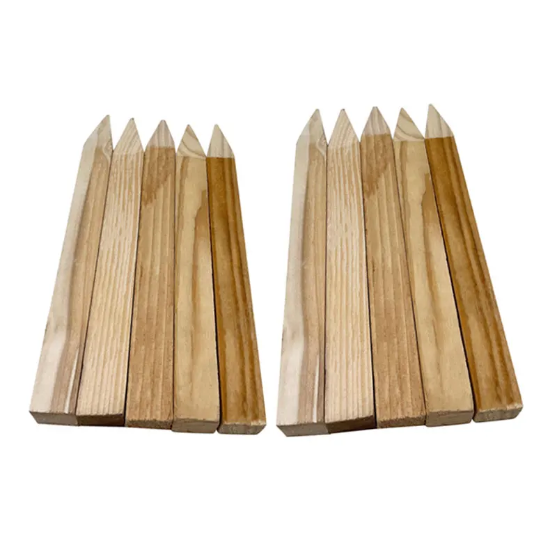 10PCS Survey Wood Stakes Hardwood Hubs Pine Pencil Sharpened Boundary For Construction Surveying Pipelines Or Utilit 11.6 Inch