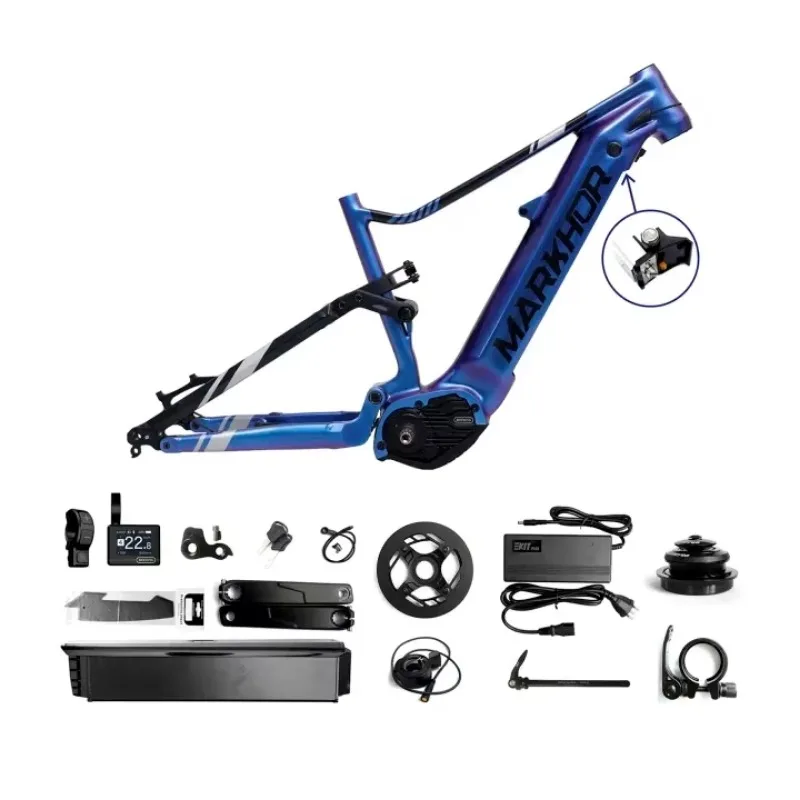 Factory Priced 27.5 Inch Full Suspension Aluminum Mountain Bike Frame with Lightweight Bafang Motor and Battery Box