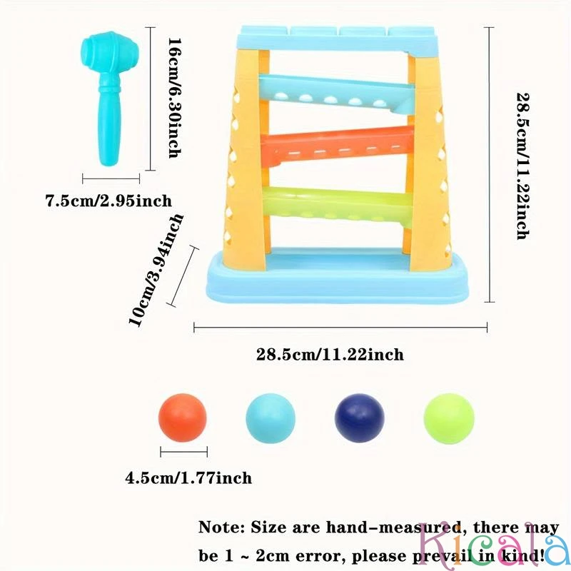 Детский трек, образовательный детонационный шар, Веселый многослойный строительный молоток, креативная трековая скользка, обучающая игрушка