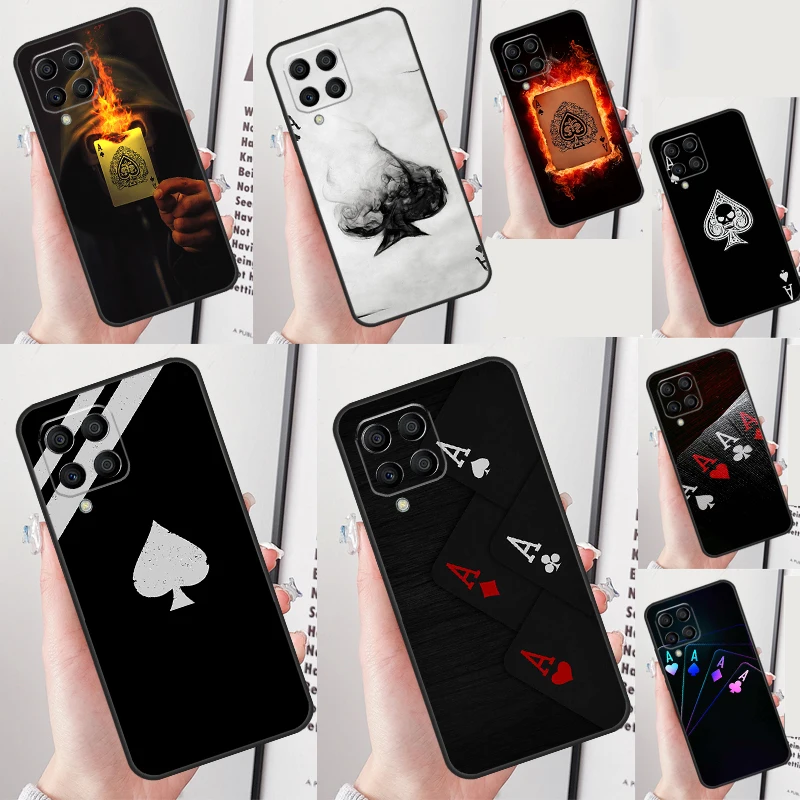 Ace of Spades Poker For Samsung Galaxy M06 M16 M12 M13 M14 M15 M35 M55 M34 M54 M33 M53 M21 M31 M11 M32 M52 Case