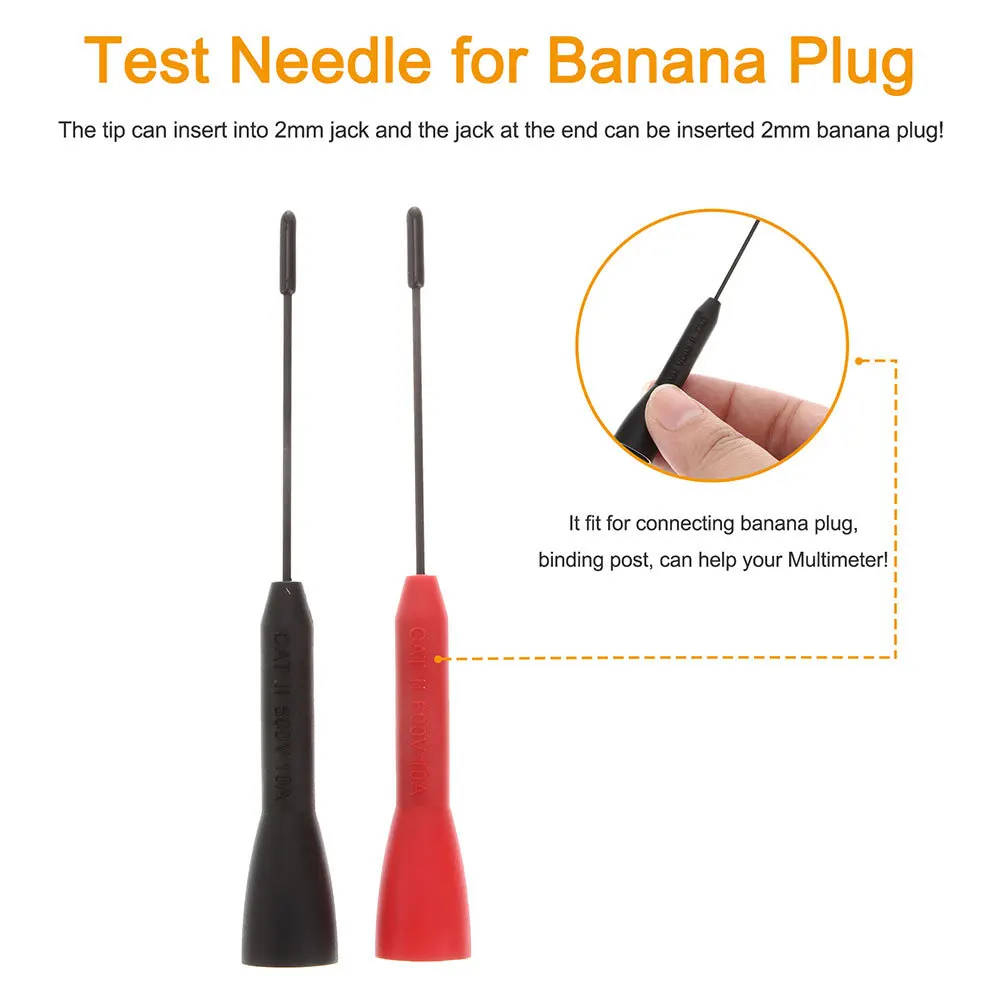 

4 шт., комплект тестового мультиметра из нержавеющей стали, автомобильный тестовый контактный зонд, инструмент для тестирования цепи заднего зонда