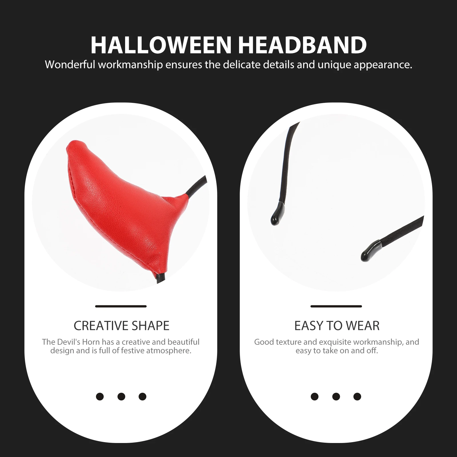 

Devil Horns Headband Halloween Costume Accessory For Kids Party Cosplay Masquerade Carnival Lightweight Comfortable Hair