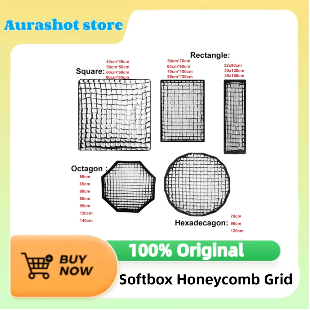 original Softbox Honeycomb Grid For Octagon Square Rectangle Hexadecagon Deep Softbox 55 65 70 80 90 95 120 140cm