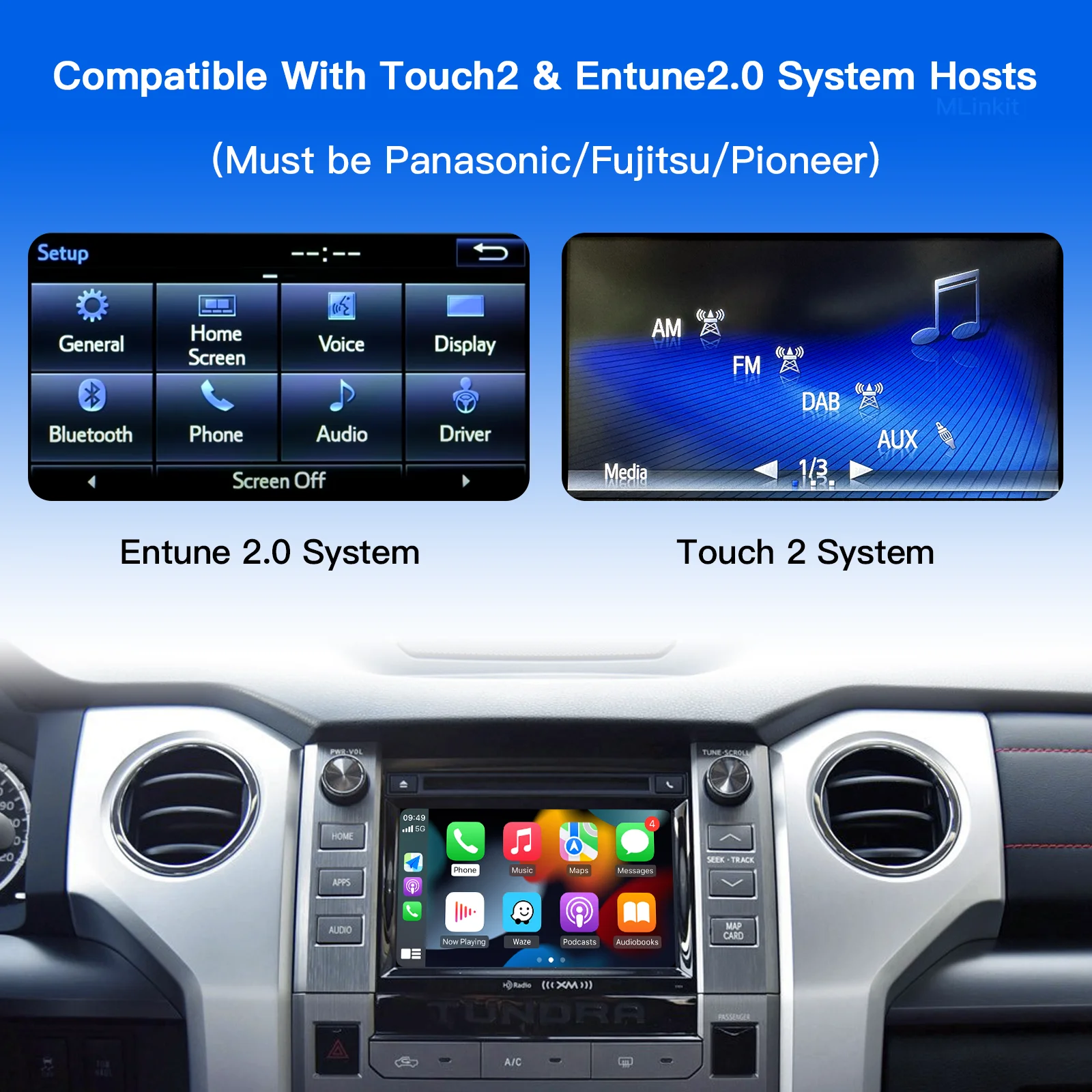 NEW Wireless Carplay Android Auto For TOYOTA CHR Corolla Camry Auris prius RAV4 Avensis Highlander Touch2 Entune 2.0 Car decoder