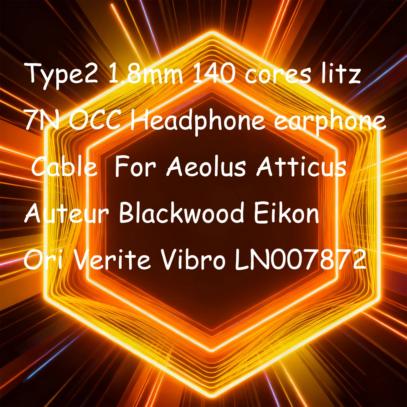 

Type2 1.8mm 140 cores litz 7N OCC Headphone earphone Cable For Aeolus Atticus Auteur Blackwood Eikon Ori Verite Vibro LN007872