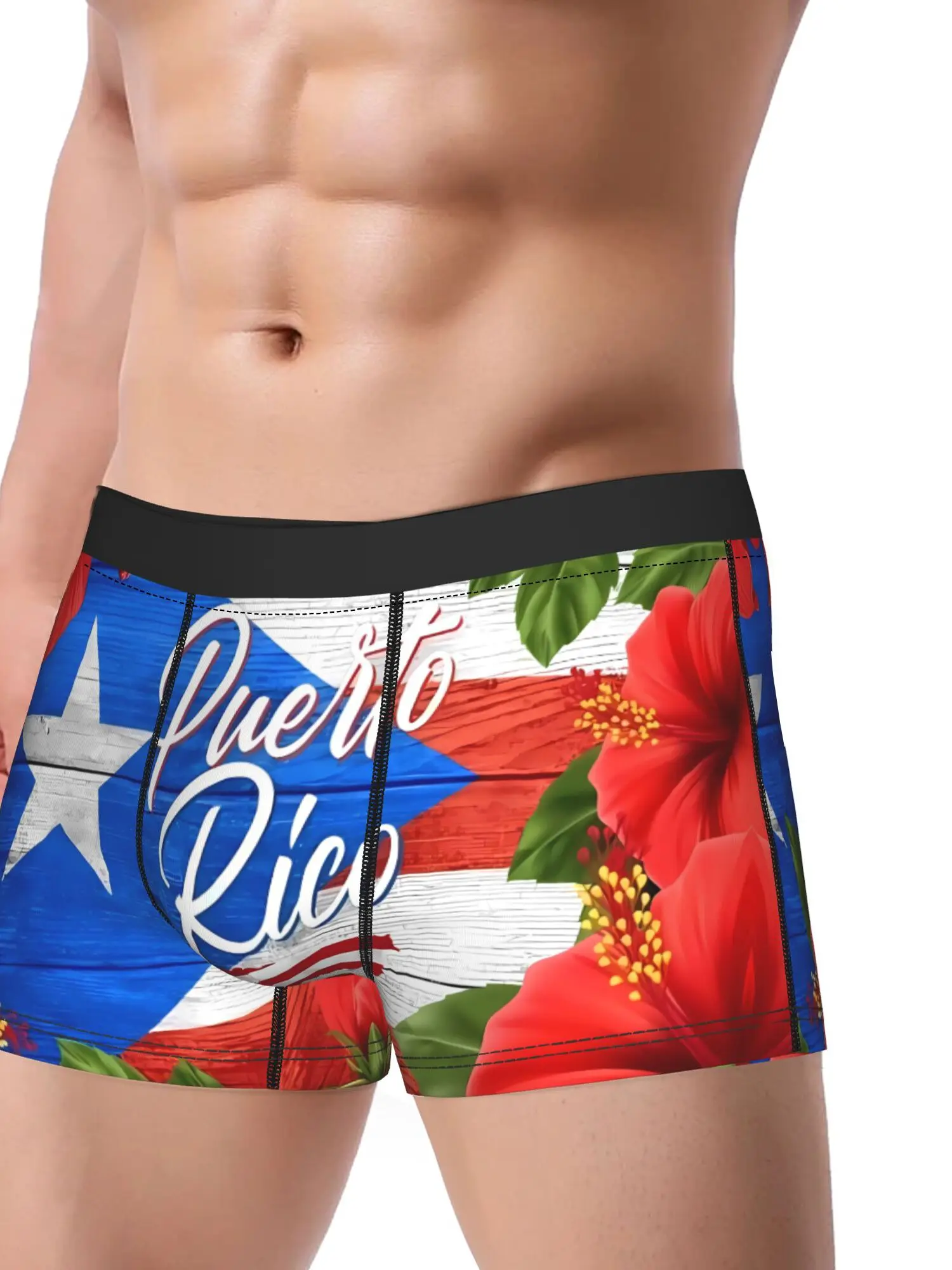

Boxer Briefs Featuring A Puerto Rico Design Mens Underwear for Men Teens Print Handwash One Size