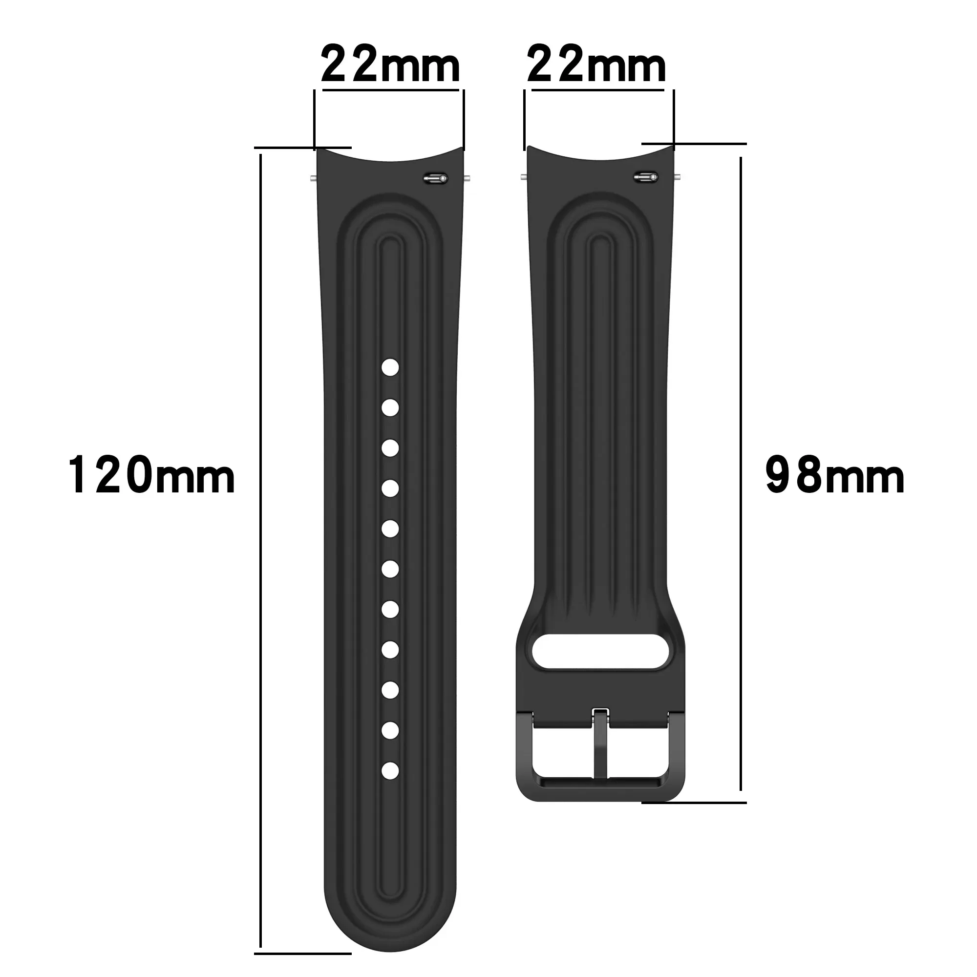 Ремешок силиконовый для Xiaomi Watch S1 Pro/S1 Active Watch Band, браслет для Mi Watch S1, Color 2, Huawei Watch GT 3, 2, 46 мм
