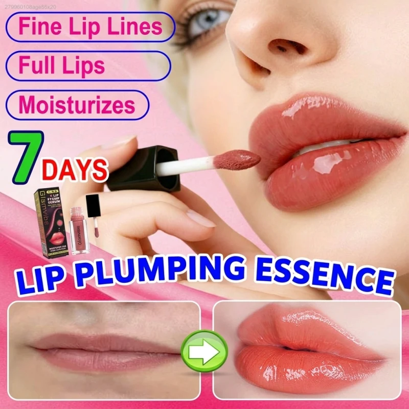 Volumizing Lip Plumping Serum Instant Fuller Lips Shaper Deep Hydrating Moisturizer Soothing Repair Care Smooth Lip Lines Nourishing Gloss Oil Restore Dry Chapped Lips Natural Pout Enhancer Daily Makeup Cosmetics For Women