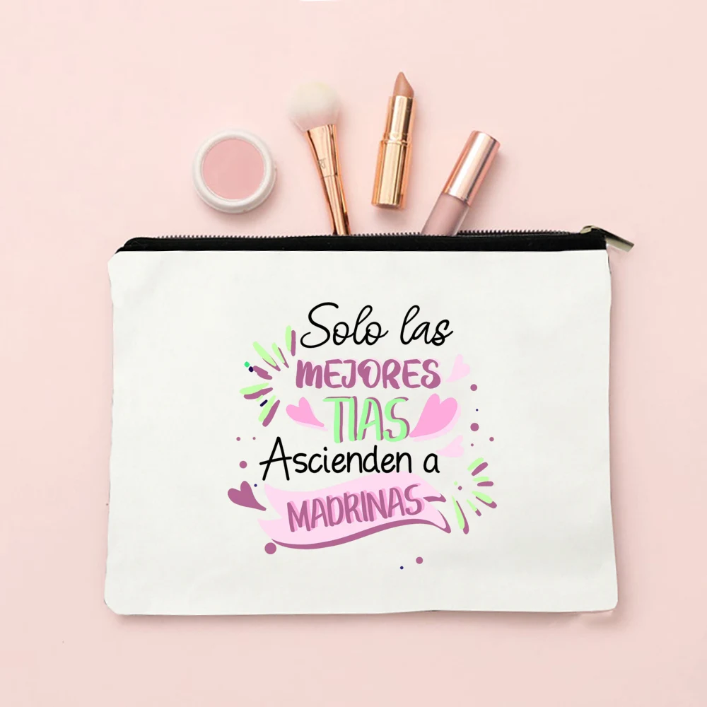 The Best Aunts Are Promoted To Godmothert Makeup Bag Pregnancy Announcement Cosmetic Bags Travel Toiletry Pouch Godmother Gift