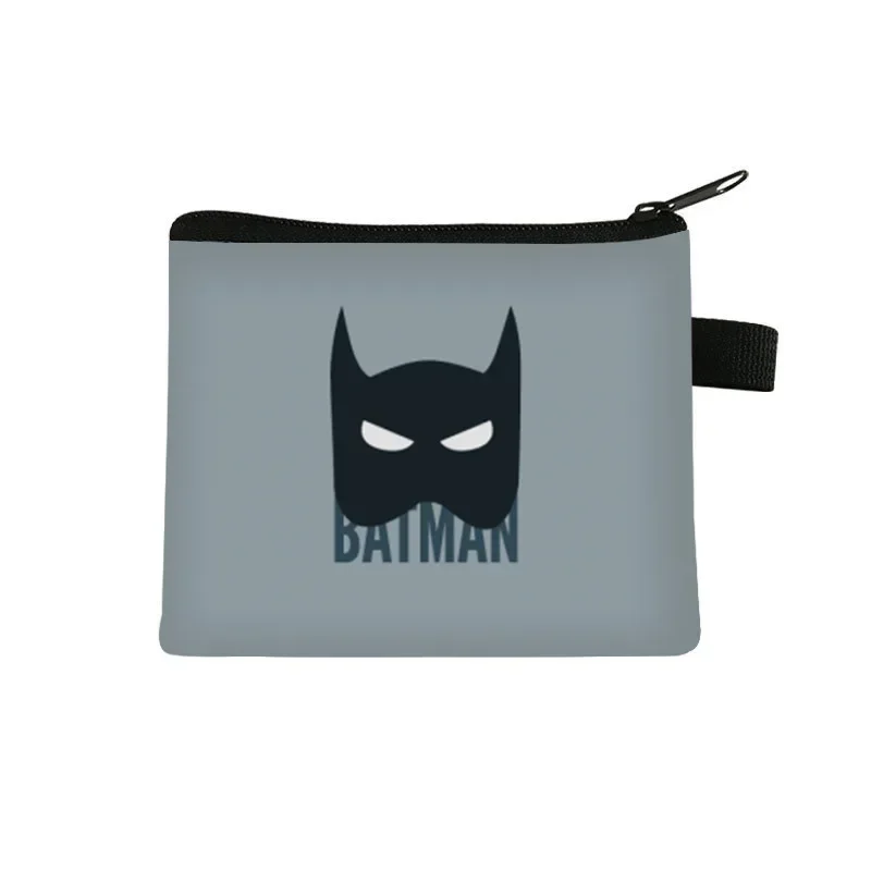 DC Anime Figure Justice League Batman Bruce Wayne Coin Purse Portable Card Case Coin Key Storage Bag Clutch Small Gifts