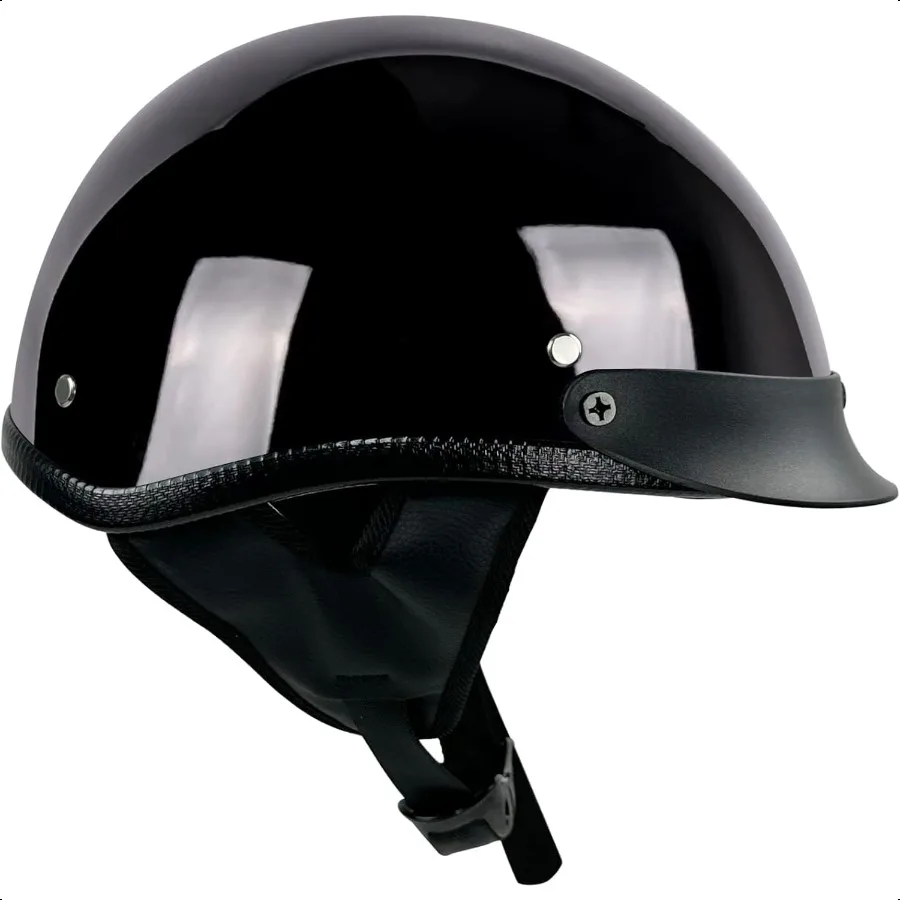 Half Motorcycle Helmets Retro Style Half Helmet Classic Design Motorcycle Helmet for Urban Rides DOT Appd