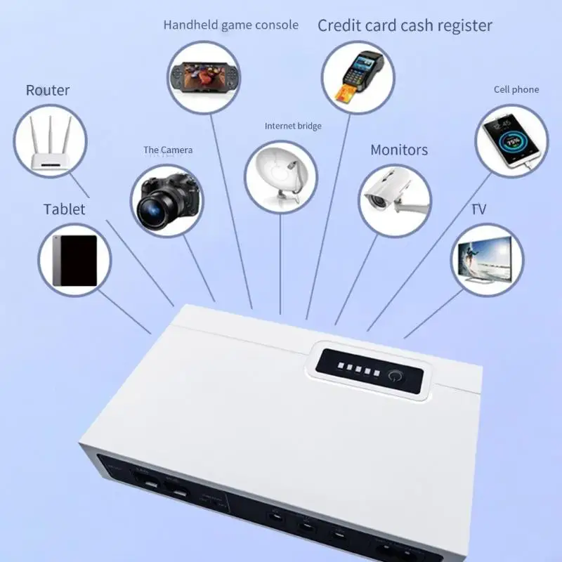 

10400mAh Uninterruptible Power Supply Portable UPS Backup Power Adapter Replacement Backup Power Supply Enduring