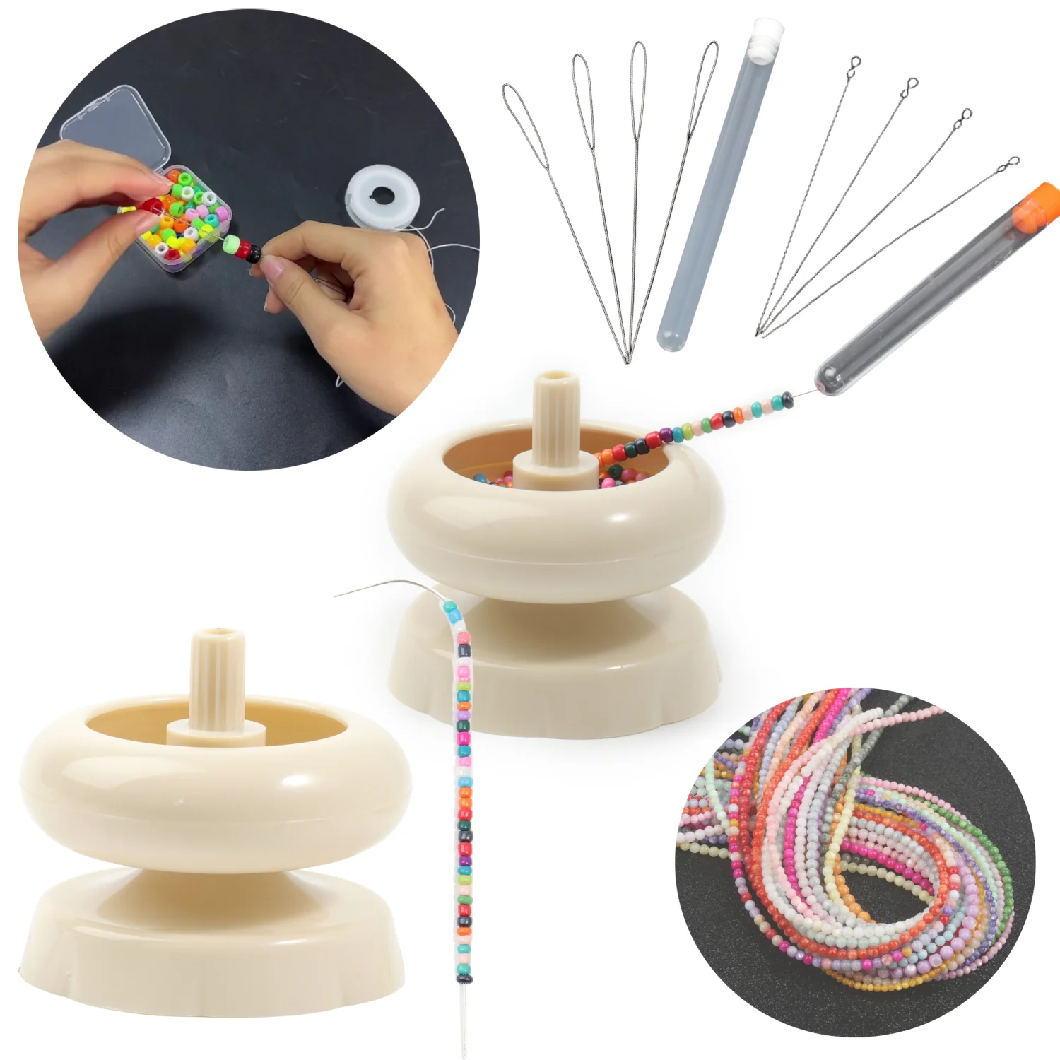 String Seed Beads Spinner Bowl Beading Kit Devices Quickly For Craft Making DIY Jewelry Beads Bracelet Necklace Convenient Maker