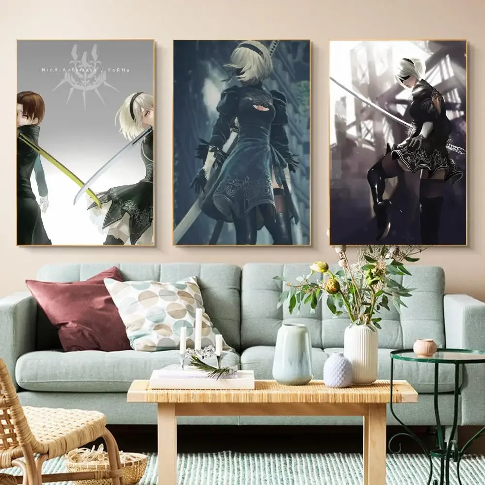 NieR Automata  Poster Anime Posters Sticky HD Quality Poster Wall Art Painting Study Wall Decor