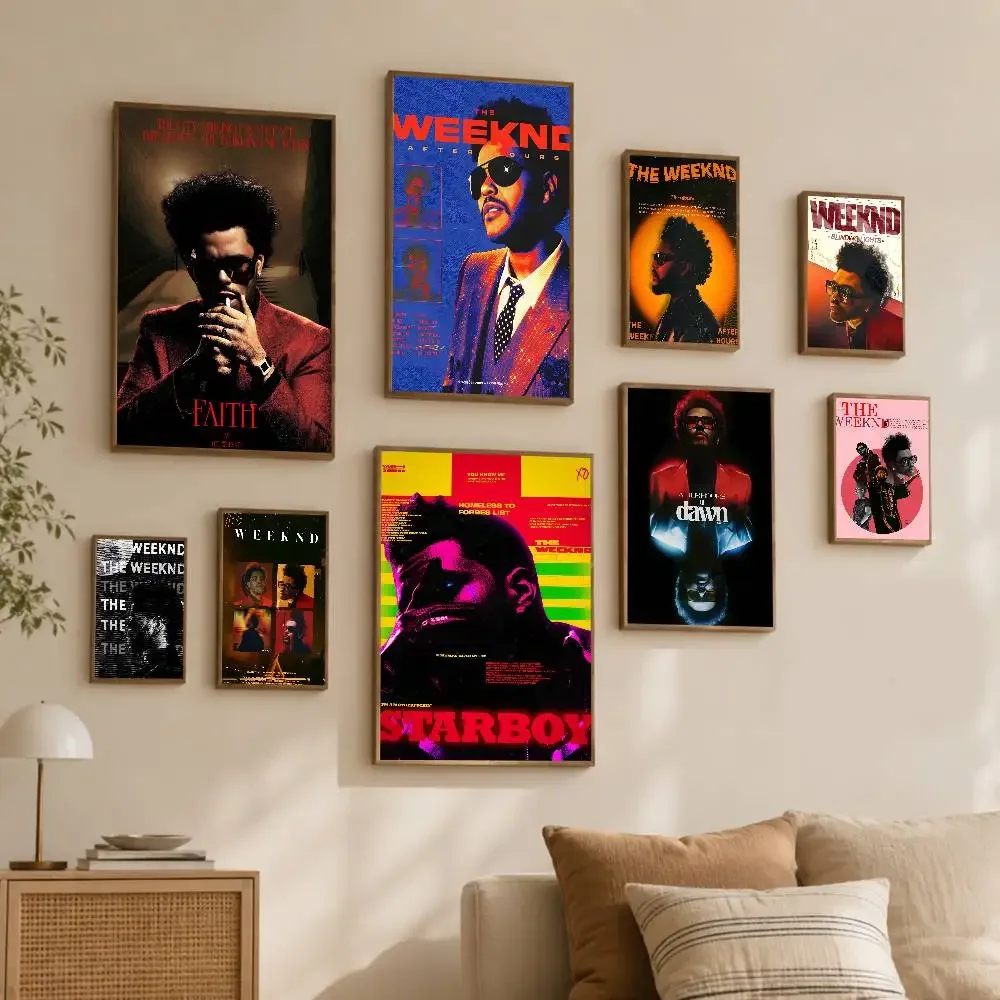 Hip Ho-p Sing-er- The Weeknd Decorative Wall Art Poster Modern Print Artwork Home Bedroom Living Room Office Room Decor Gift