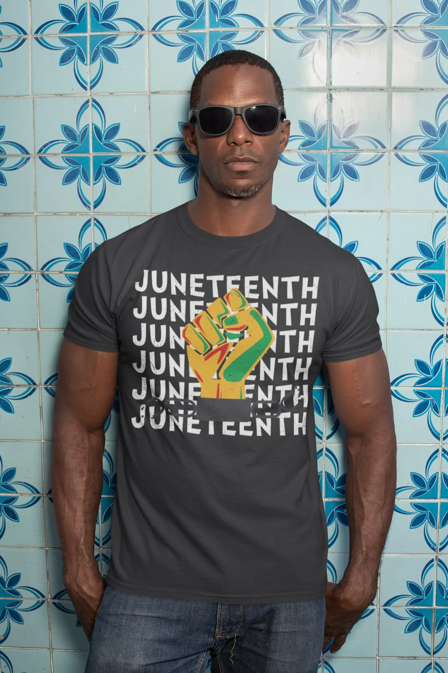 Men's Juneteenth T Shirt Fist Black History African Chains American Slavery 1865 Emancipation Day Man