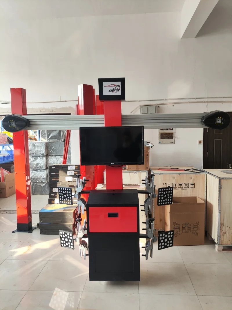 Best Price Dual Screen Display 3D Four Wheel Alignment Machine Car Aligner Equipment 50kg Capacity 12-Month Warranty For Garage