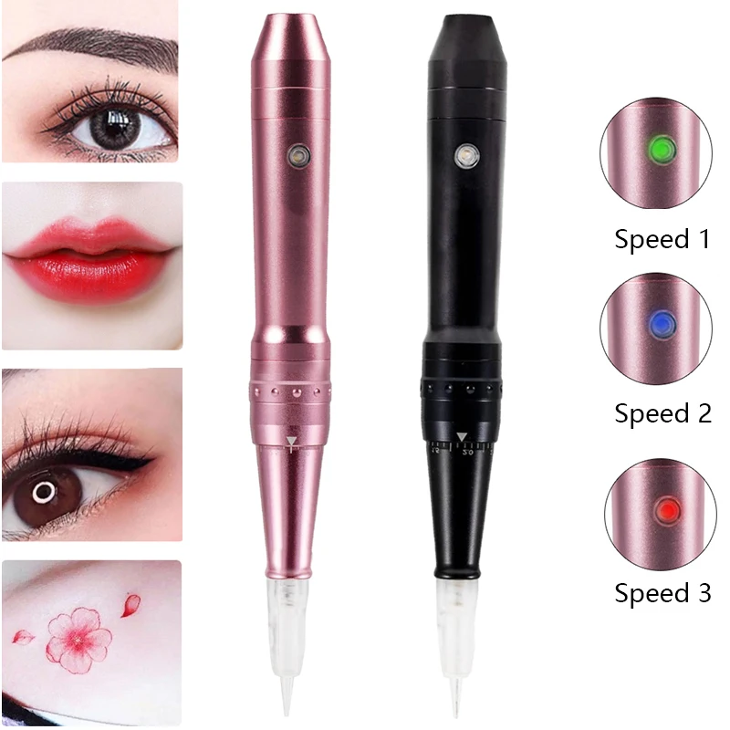 Permanent Makeup Machine Microshading Professional Wireless PMU Machine Tattoo Pen Gun Kit for Miroblading Eyebrow Eyeliner Lip