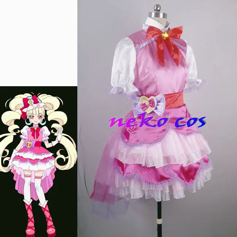 

nekocos Hugtto！Pretty Cure Emiru Aisaki Cure Macherie Cosplay clothing Custom Size