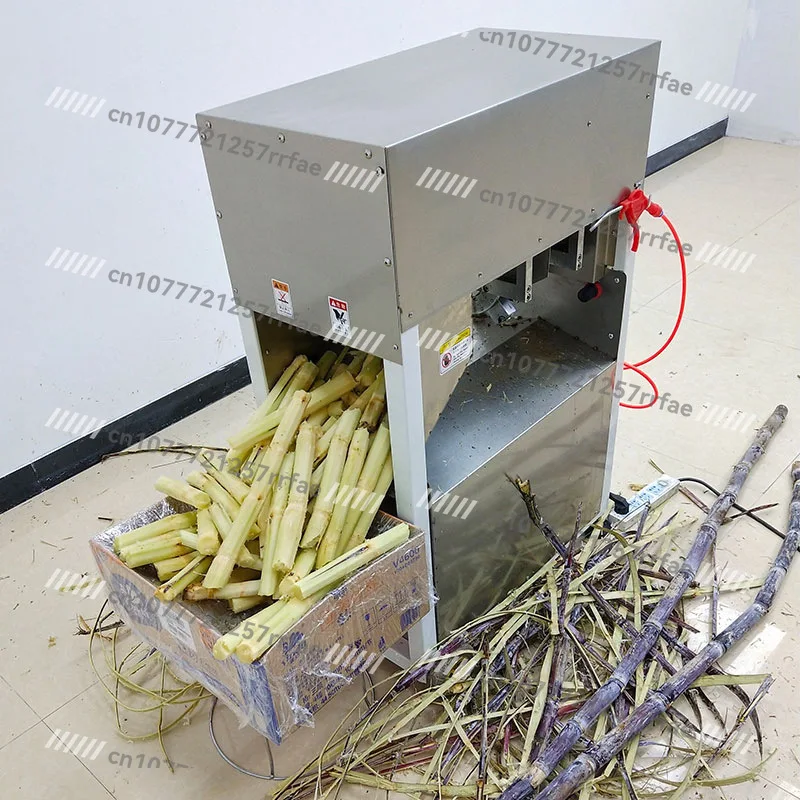 Automatic Segmented Push 600kg Electric Sugarcane Cutting and Peeling Machine, Leaf Removal Machine, Peeling Sugarcane Machine