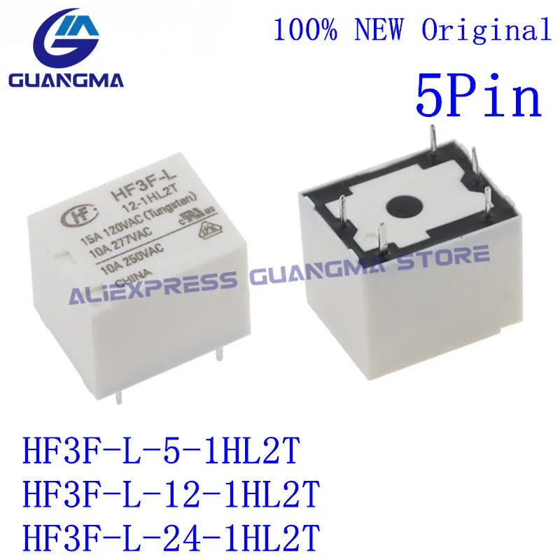 Imagem -02 - Relé Hf3f-l 51hl1t Hf3f-l 12-1hl1t Hf3f-l 24-1hl1t 4pin 5pin 10a 277vac Hf3f-l-12-1hl2t Dc5v 12v 24v 100 Original Novo 20 Pcs