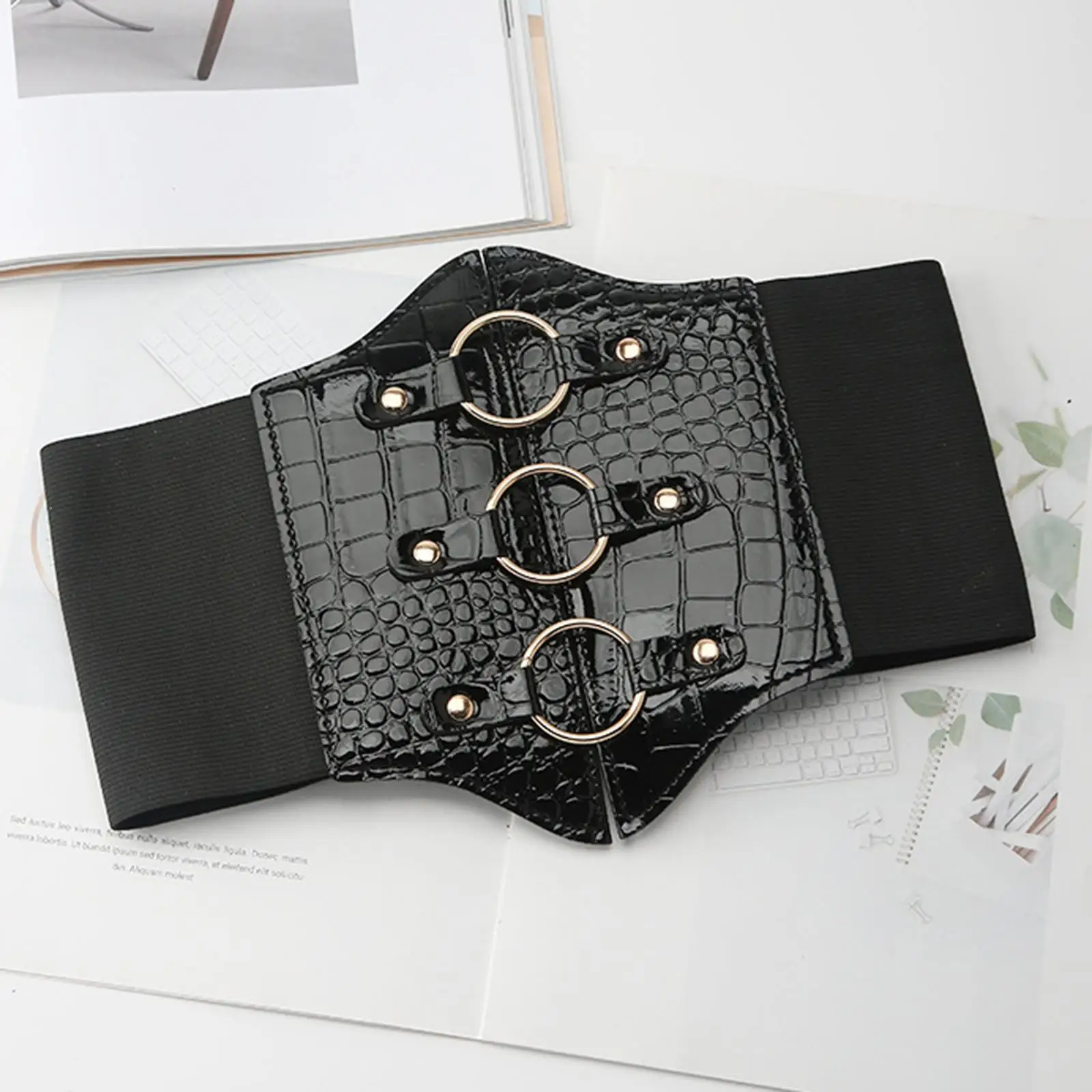 Punk Women Charm Waistband Wide High Waist Belt Body Link Belts Cummerbund