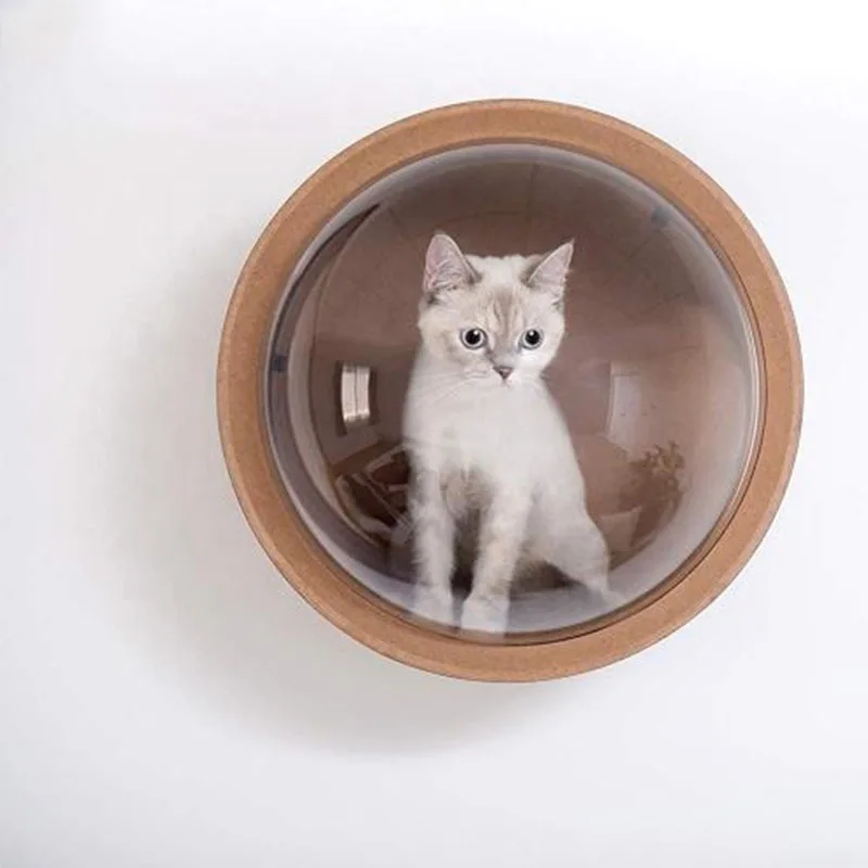 Imagem -06 - Cama para Animais de Estimação Gama Nave Espacial para Gato e Cachorro Poleiro de Janela Árvore Feita de Madeira Montagem na Parede Gato Interno Acessórios para Gatos Faça Você Mesmo Mansion