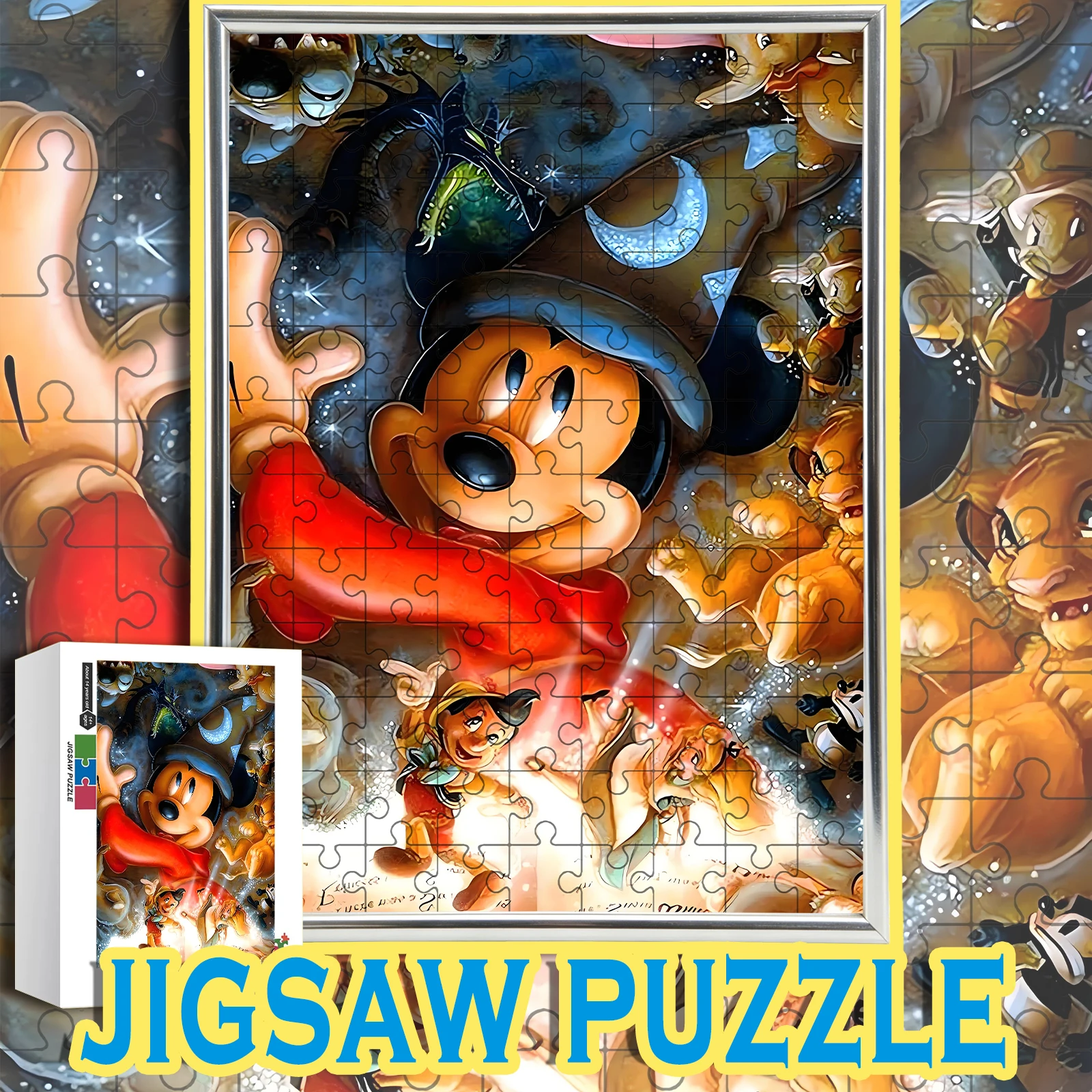 

Деревянный пазл Magic Wizard Mickey Starry Sky Fantasy 108/200/300/500/1000 элементов в цветной коробке