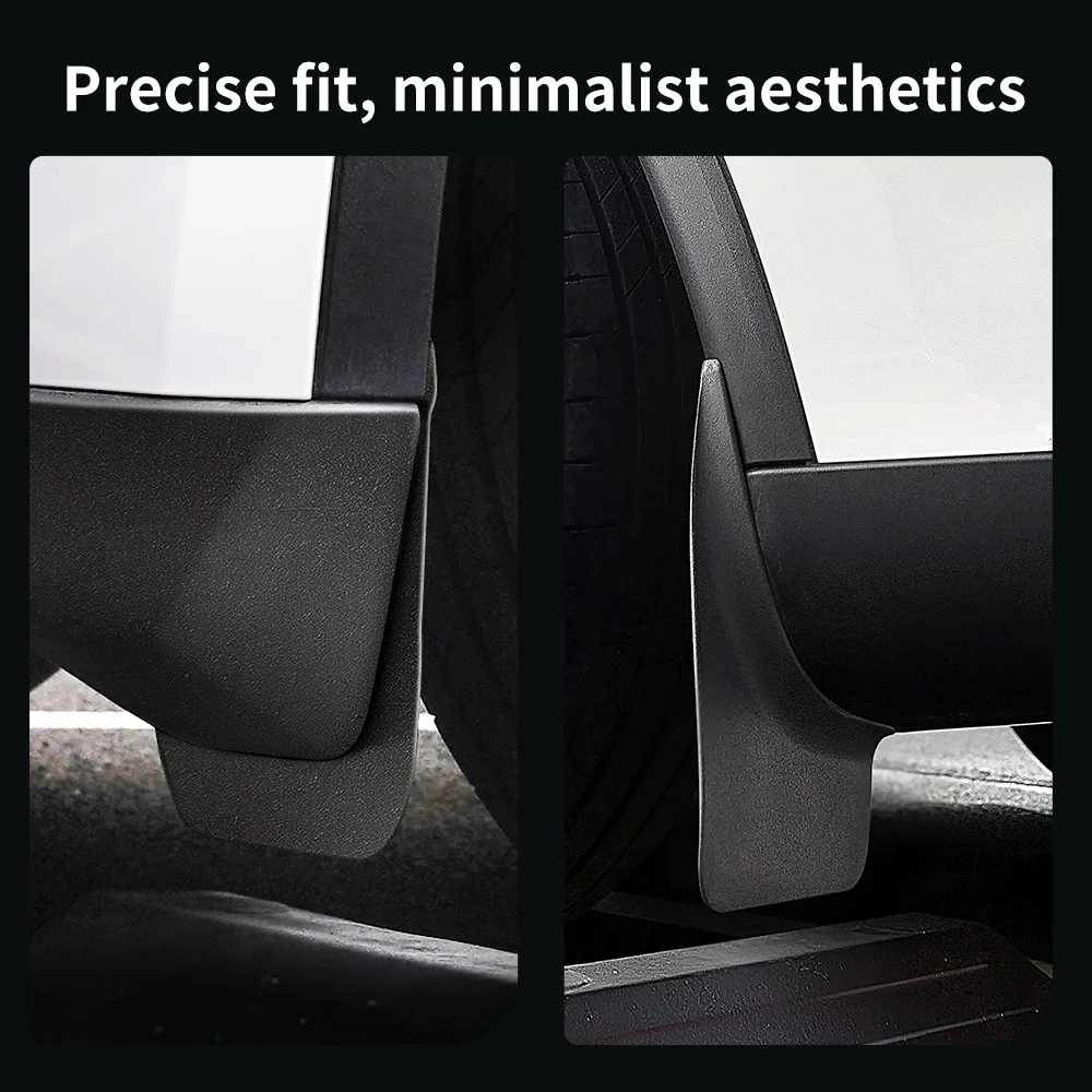 YZ For Tesla Model 3/Y/YL Highland Juniper 8-piece set of  TPE non perforated mudguard All Weather Car Mudflap Accessories