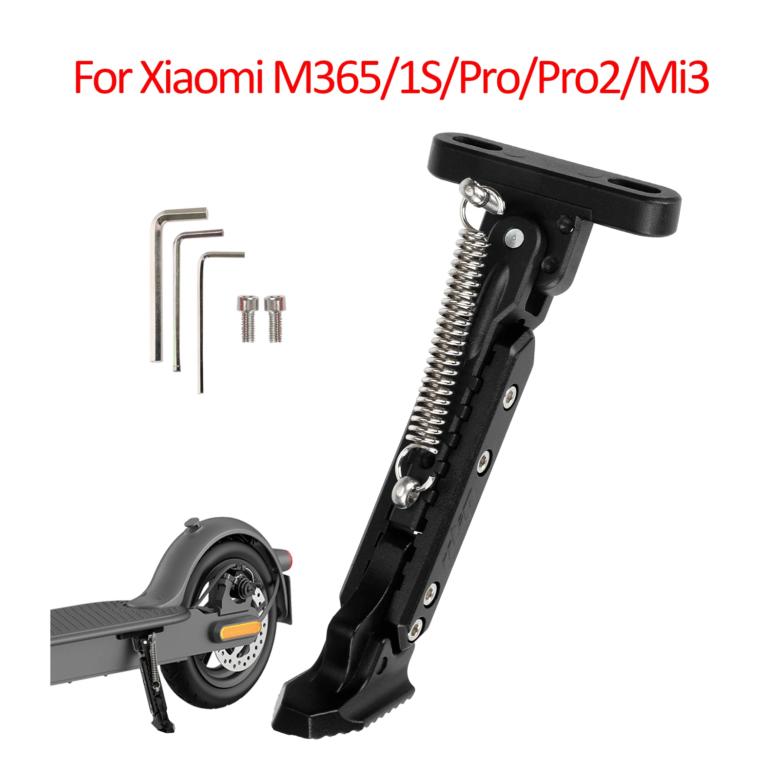 Ulip Scooter Upgrade V2.0 Fußstütze Erweiterbarer Seitenparkständer für Xiaomi/Max G30/Zero/Kaabo/Vsett 9 Elektroroller