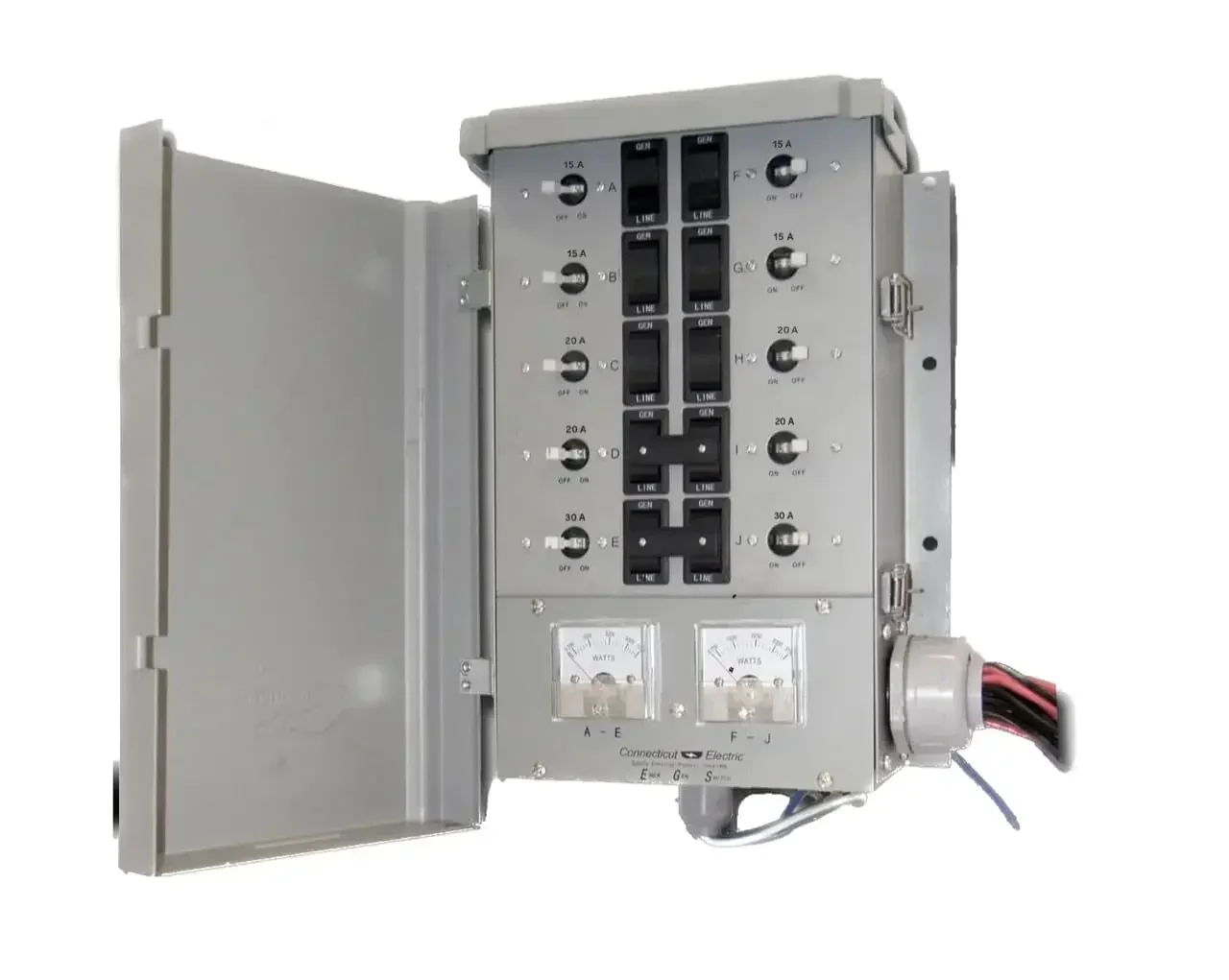 Transfer Switch - 50 Amp, 10-Circuit, 12500 Watts, for Generator professional