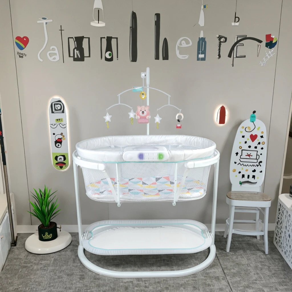 الحديثة متعددة الوظائف الطفل سوينغ السرير مع سلالة الموسيقية مهد ناموسية ولعب معلقة الخشب الصلب