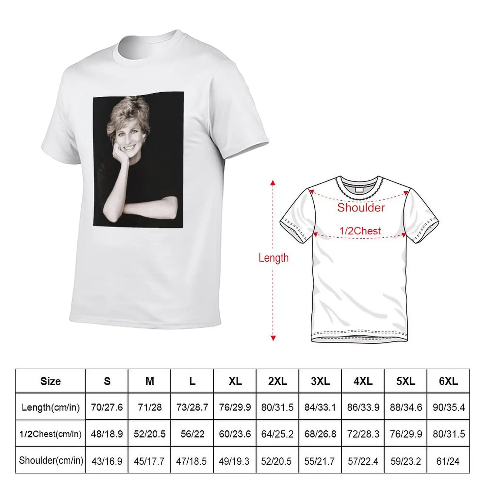 Princess Diana Vintage 90s - Princess Di Fashion T-Shirt Casual Light Summer Short Sleeve Top