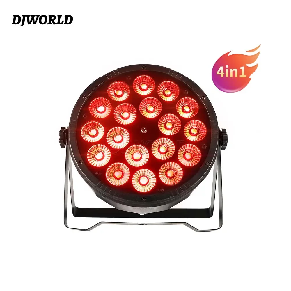 18x12w/18x18w Stage Lights LED Par RGBWA UV 6in1 Flat Plastic 4in1 RGBW Par Lights Professional DMX Control for DJ Disco Party