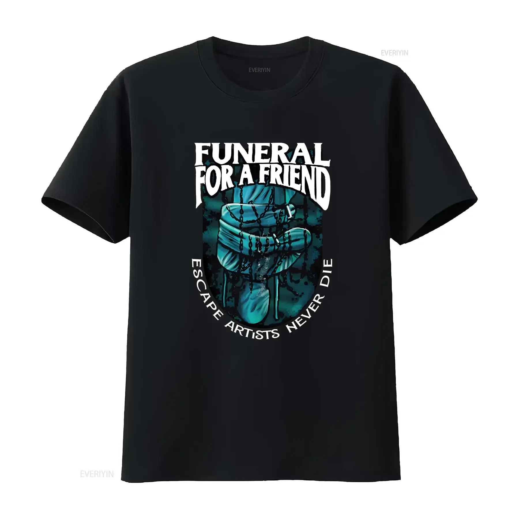 

Футболка Funeral For A Friend Post Hardcore Band Escape Artists Never Die S 2XL, винтажный стираный топ для повседневной носки, стильный