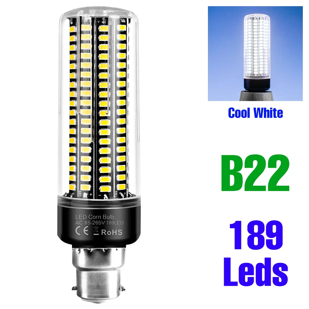 30W LED-maïslamp E27/E26 Binnenlampen 220V Plafondlamp E14 Spotlight B22 Woonkamer Slaapkamer Home Verlichting 110V Geen flikkering